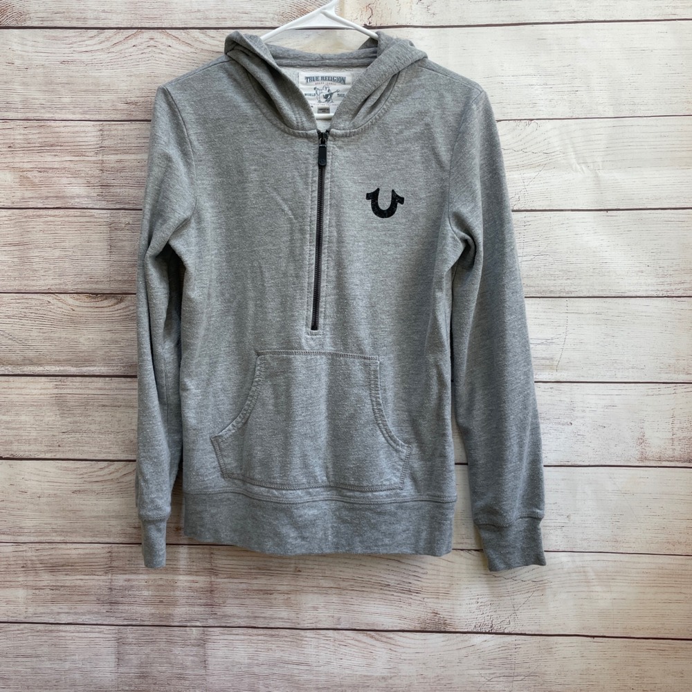 TRUE RELIGION HOODIE IN GRAY